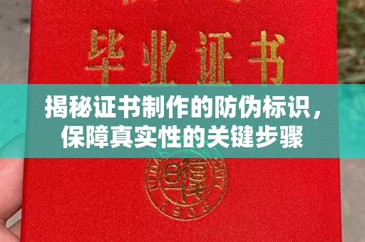 南关揭秘证书制作的防伪标识，保障真实性的关键步骤